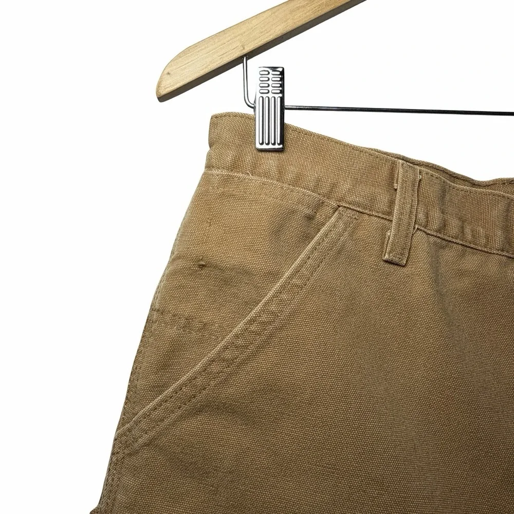 Vintage Carhartt WU1906 Duck Canvas Carpenter Work Shorts Brown Size 31 Y2K